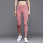 Women Pink Solid Dri-FIT One Mid-Rise Training Tights