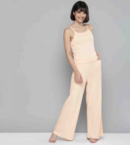 Women Peach-Coloured Night Suit