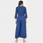 "Women Embroidered V-Neck Jumpsuit "